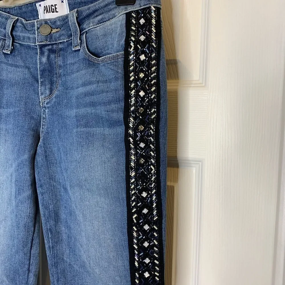 Paige Verdugo Ankle Paulinatux Embellished Jeans